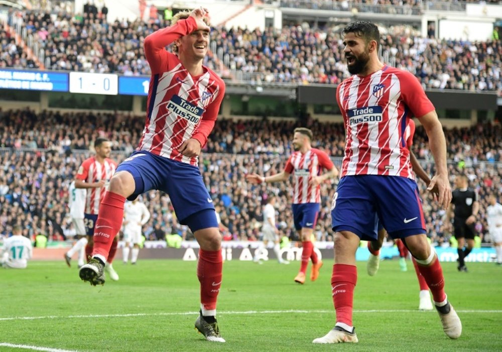 Atletico boast a front two of Diego Costa and Antoine Griezmann. AFP