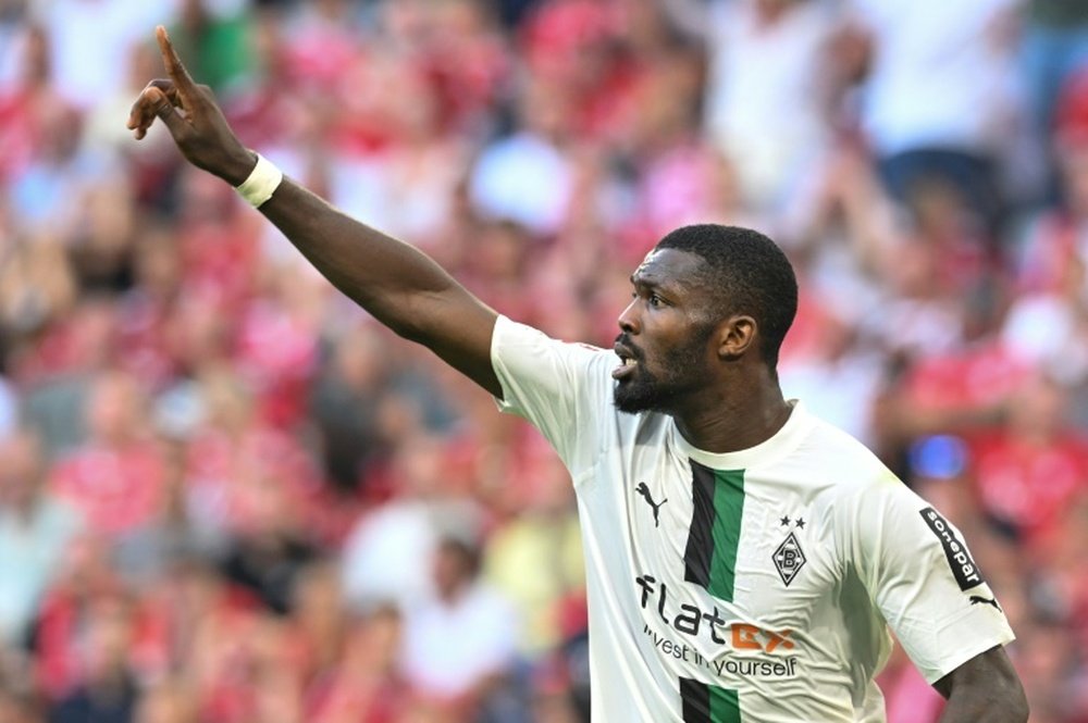 Moenchengladbach`s French forward Marcus Thuram