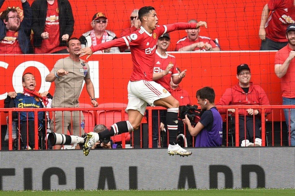 Ronaldo delivered a speech to his Manchester United teammates. AFP