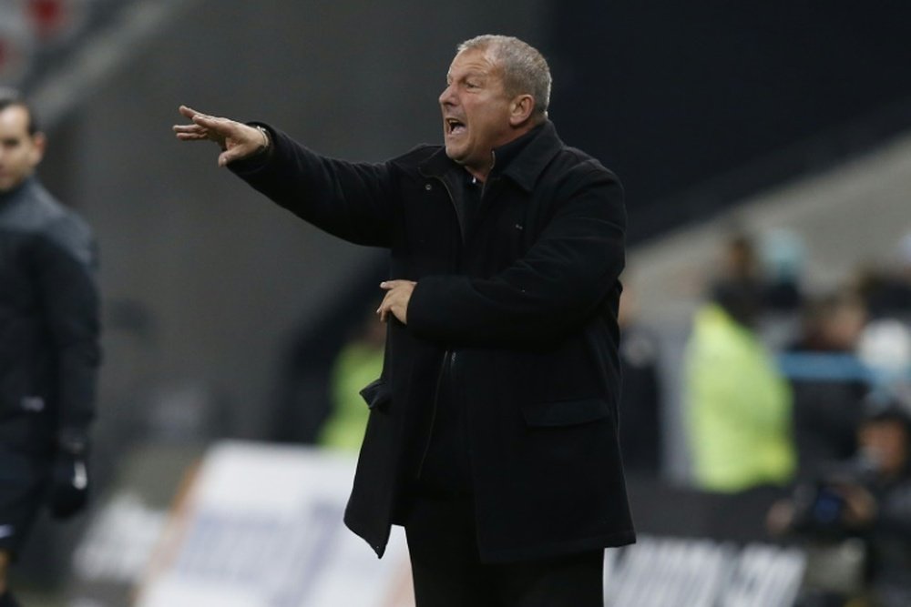 Rolland Courbis, pictured on December 18, 2015, quit as coach of struggling French Ligue 1 outfit Montpellier