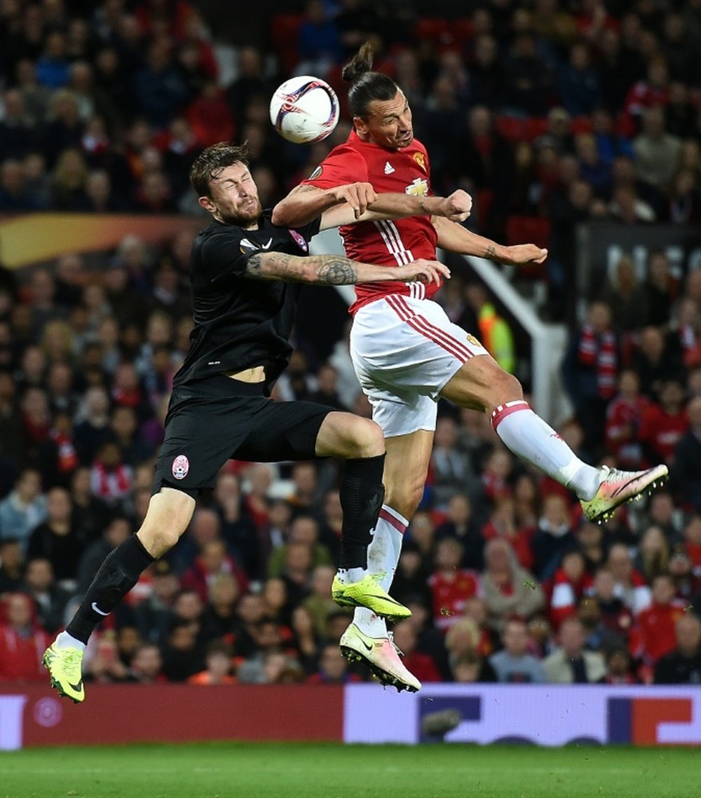 El Zorya jugó la pasada jornada de la Europa League ante el United en Manchester. AFP