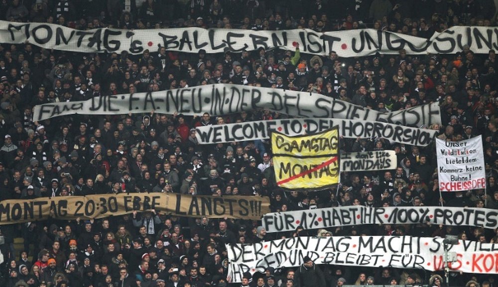 Boateng gives Frankfurt win as fans protest Monday football