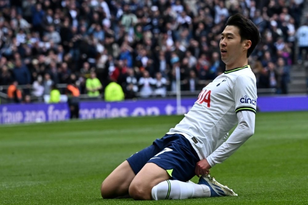 Son, premier joueur asiatique à inscrire 100 buts en Premier League. afp