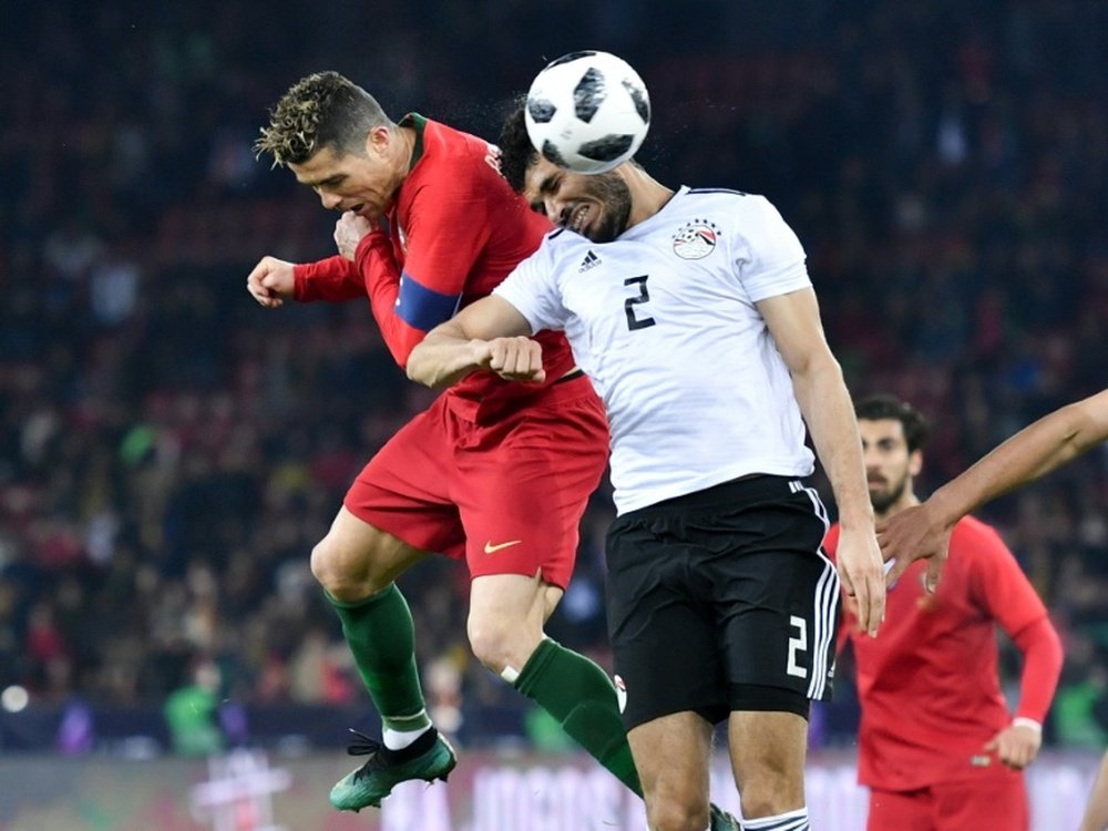 Ronaldo scored two late goals against Egypt. AFP