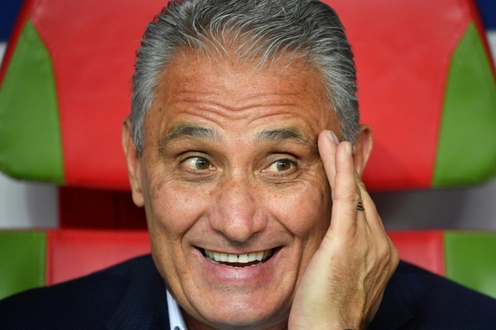 Staying in the hot seat: Brazil coach Tite. AFP
