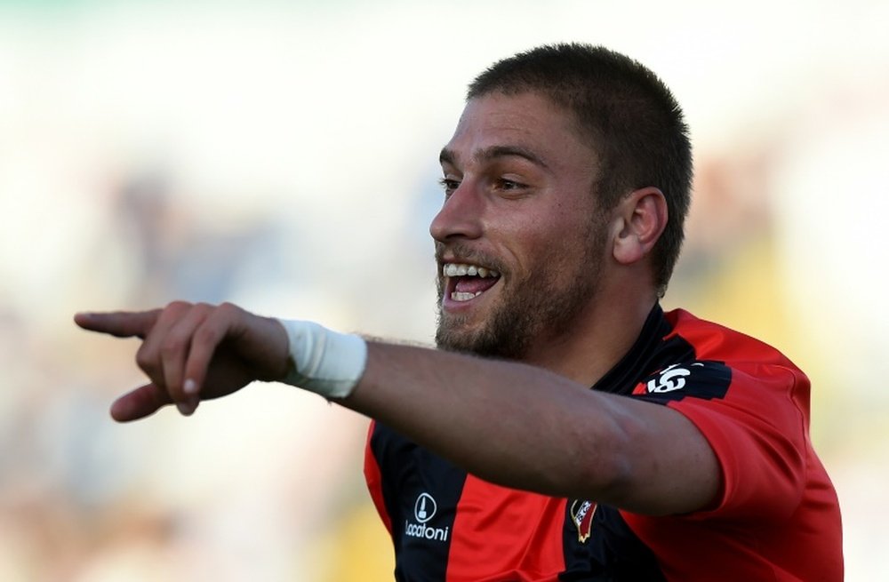 A second-half brace from Federico Dionisi, pictured on May 4, 2014, earned Frosinone an historic first Serie A win