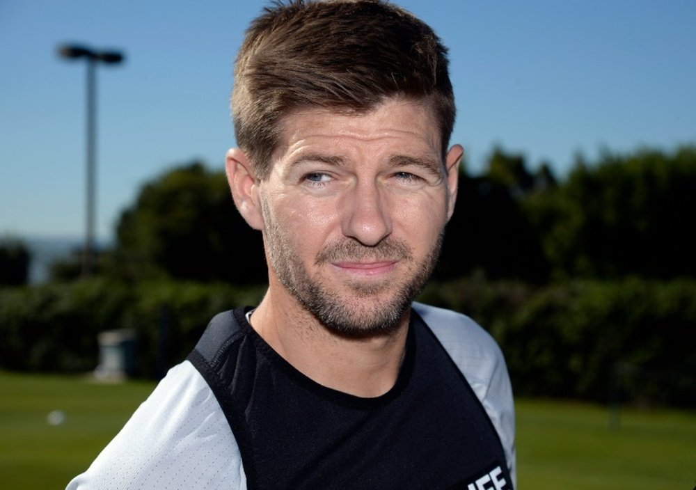 Steven Gerrard of the Los Angeles Galaxy speaks after a training session at StubHub Center February 5, 2016, in Carson, California