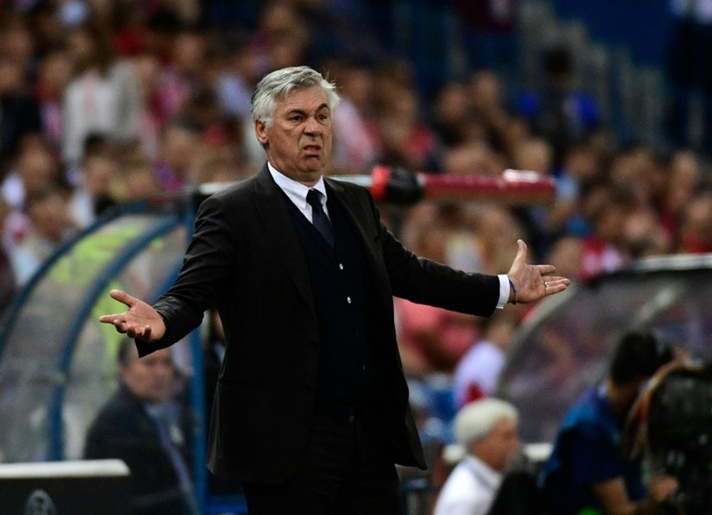 Ancelotti n'a pas aimé vivre sa première défaite. AFP