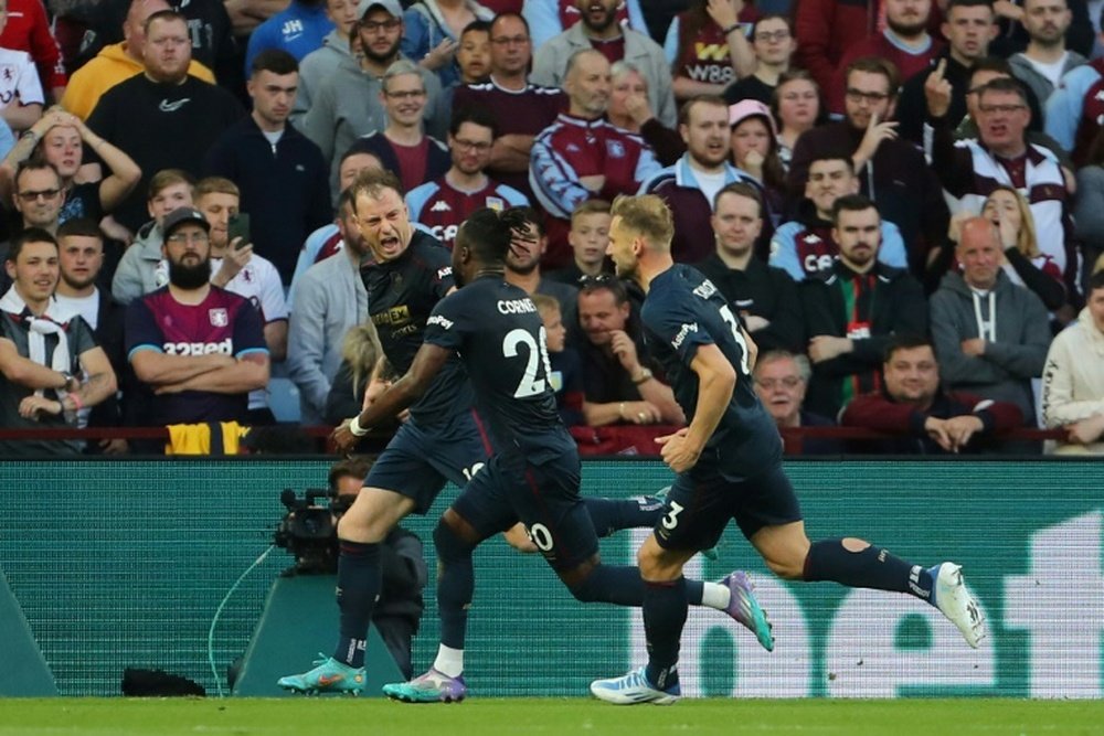 Burnley's Ashley Barnes celebrates his goal. AFP