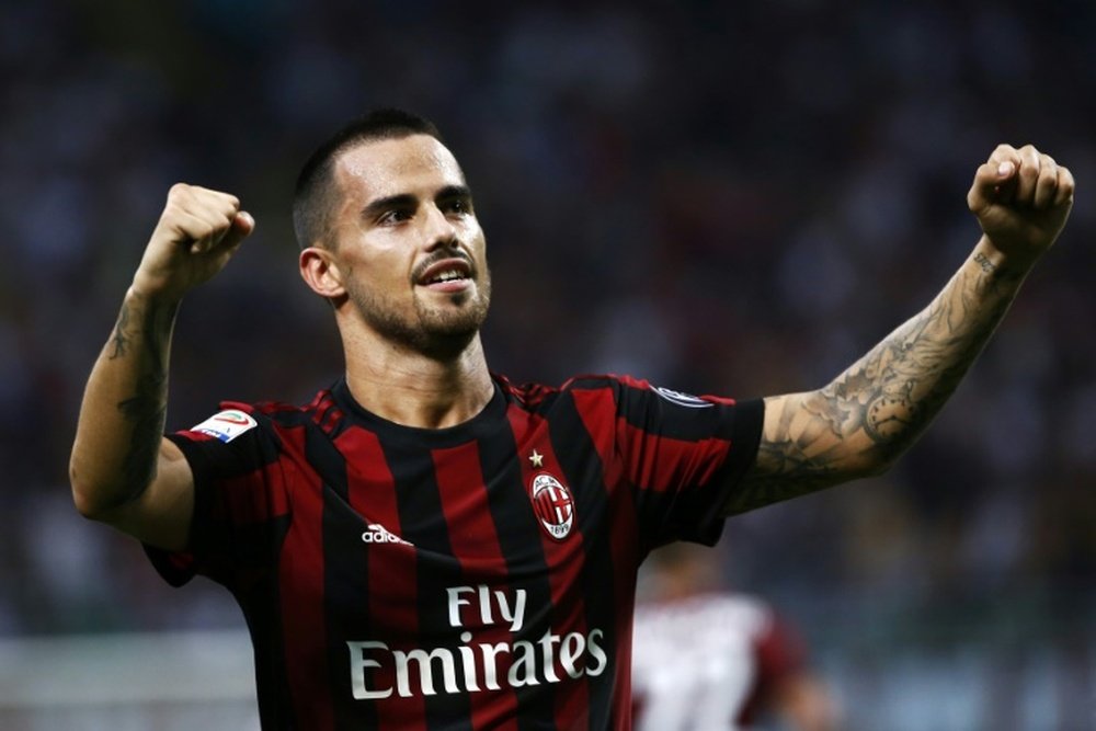 Suso has been backed by his team-mate Biglia to shine in the Milan derby. AFP