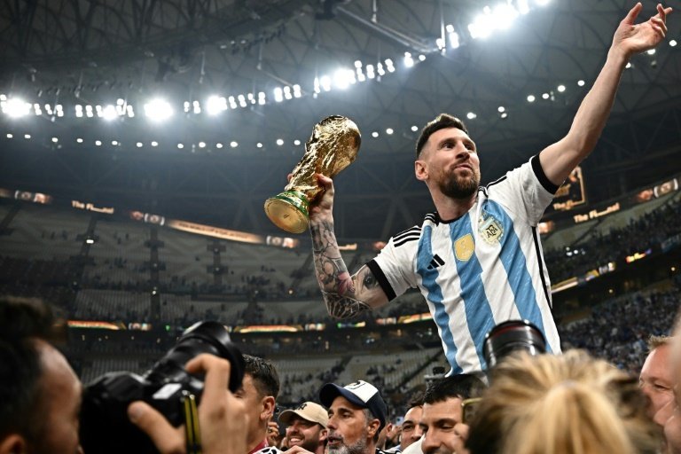 Messi finally got his hands on the World Cup in Doha. AFP