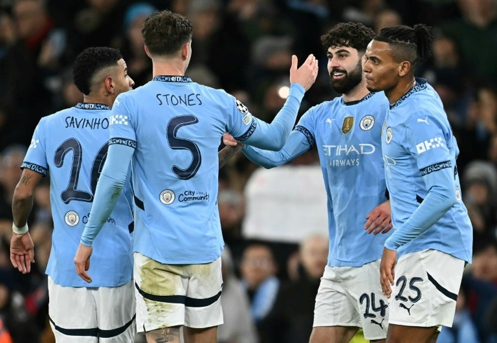 City beat Brugge to avoid elimination from the Champions League. AFP