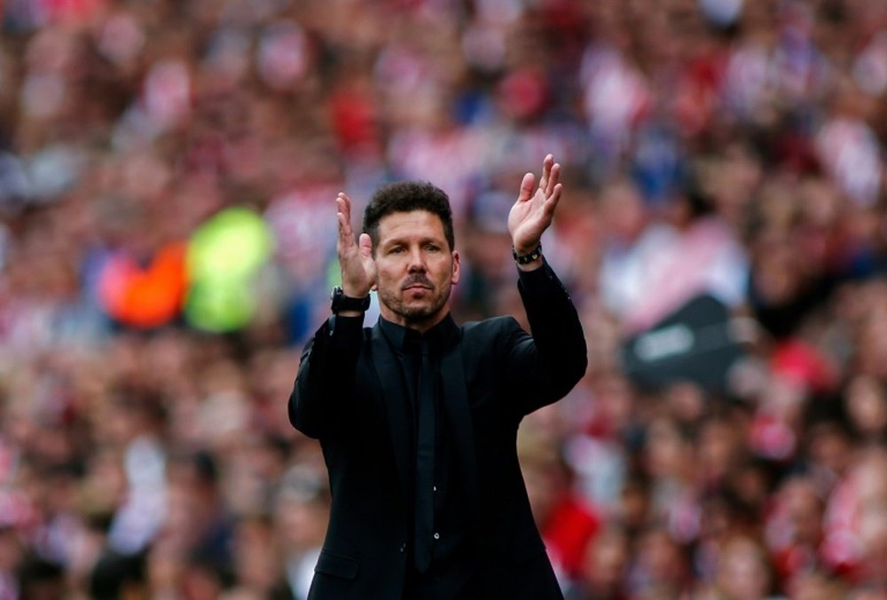 Reports claim Atletico Madrid head coach Diego Simeone has extended his contract with the club. AFP