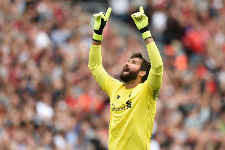 Alisson kept a clean sheet in Liverpool's 1-0 win over Brighton. AFP