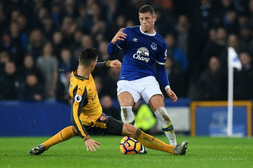 Everton's midfielder Ross Barkley could play for another side next season. AFP