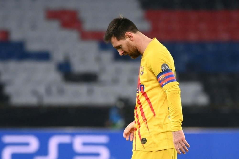 Lionel Messi, en un partido con el Barcelona. AFP
