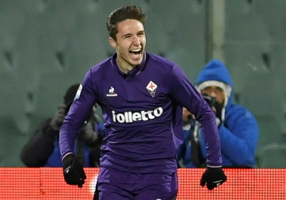Fiorentinas forward Federico Chiesa, pictured on January 15, 2017, scored against Chievo