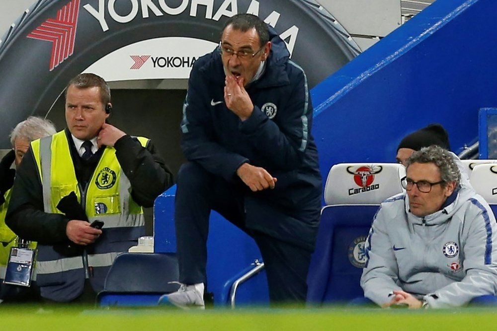 Sarri's future at Chelsea is looking increasingly doubtful. AFP