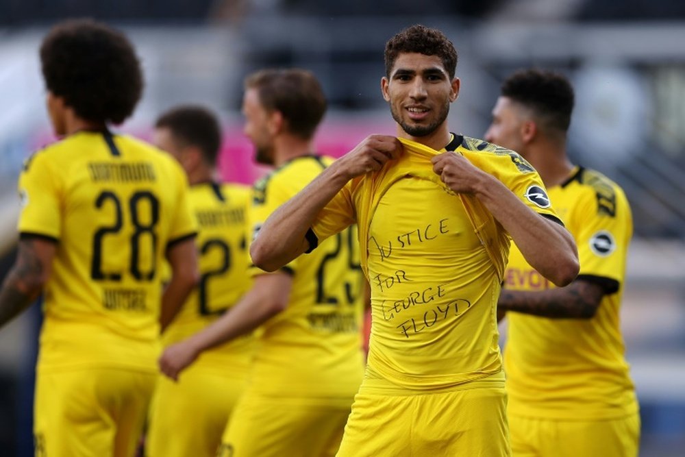 Zidane évoque l'évolution d'Achraf Hakimi. AFP