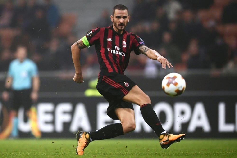 Bonucci in action for AC Milan. AFP