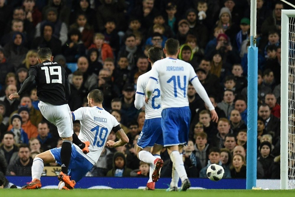 Banega scored the opening goal for Argentina. AFP