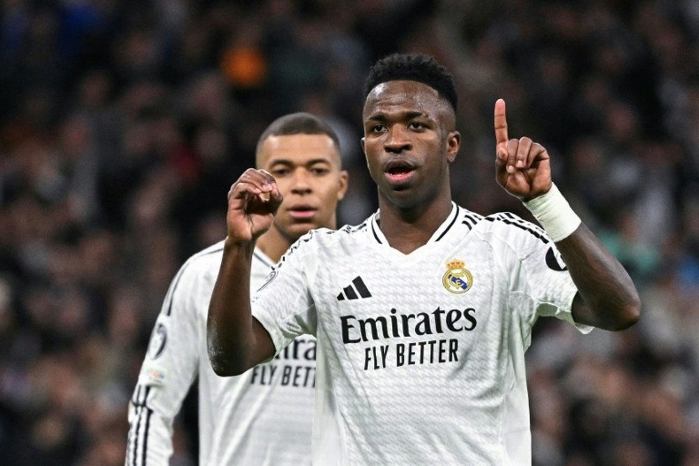 Vinicius claimed he will resolve his contract talks with Madrid. AFP