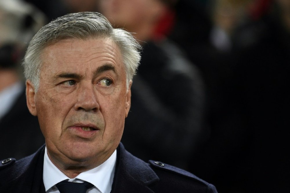 Ancelotti has to win his next two games at Napoli or he will be axed. AFP