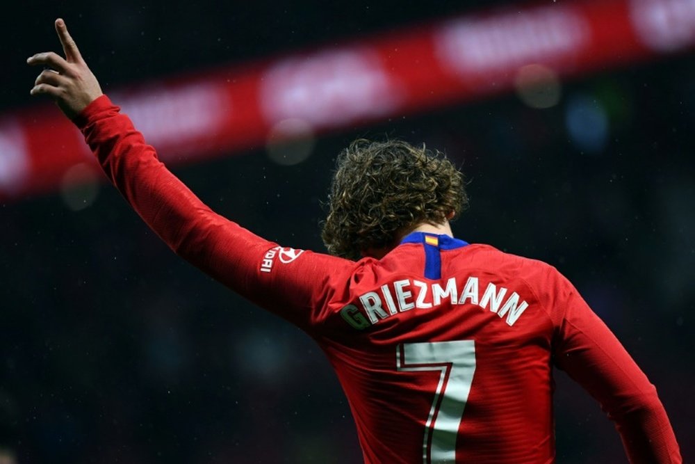 Los números de Griezmann en el Atlético de Madrid. AFP