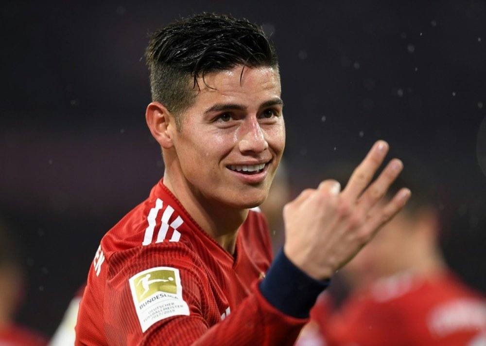 Rodriguez hit an impressive hat-trick as Bayern Munich thrashed Mainz 6-0 on Sunday. AFP