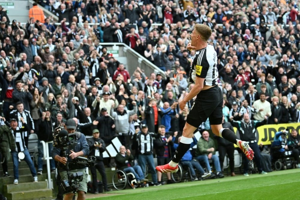 Barnes scored twice, while Tonali and Guimaraes added to the tally for the Magpies. AFP