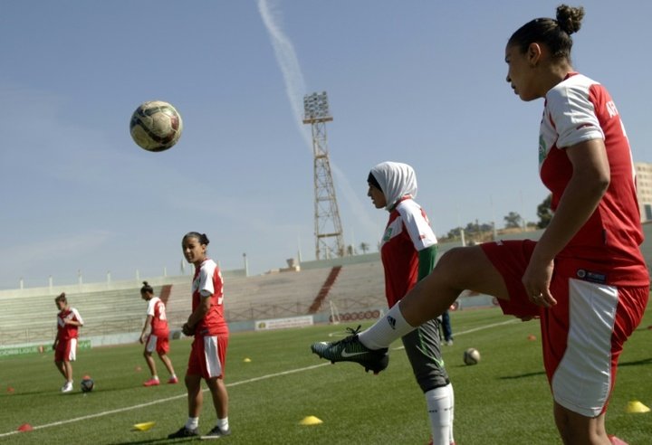 Algeria women footballers wave red card at stigma