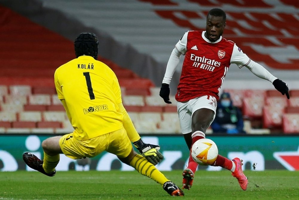 Nicolas Pepe will sign a short-term deal with Trabzonspor. AFP