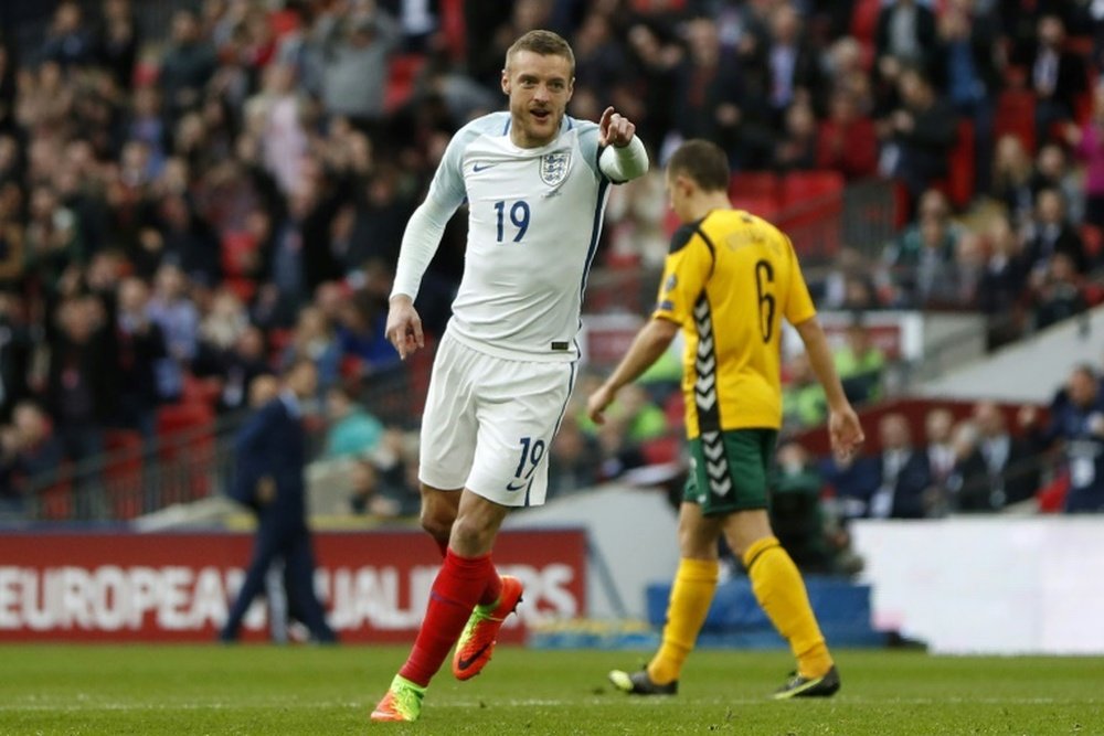 Vardy came on for Defoe to also score against Lithuania.
