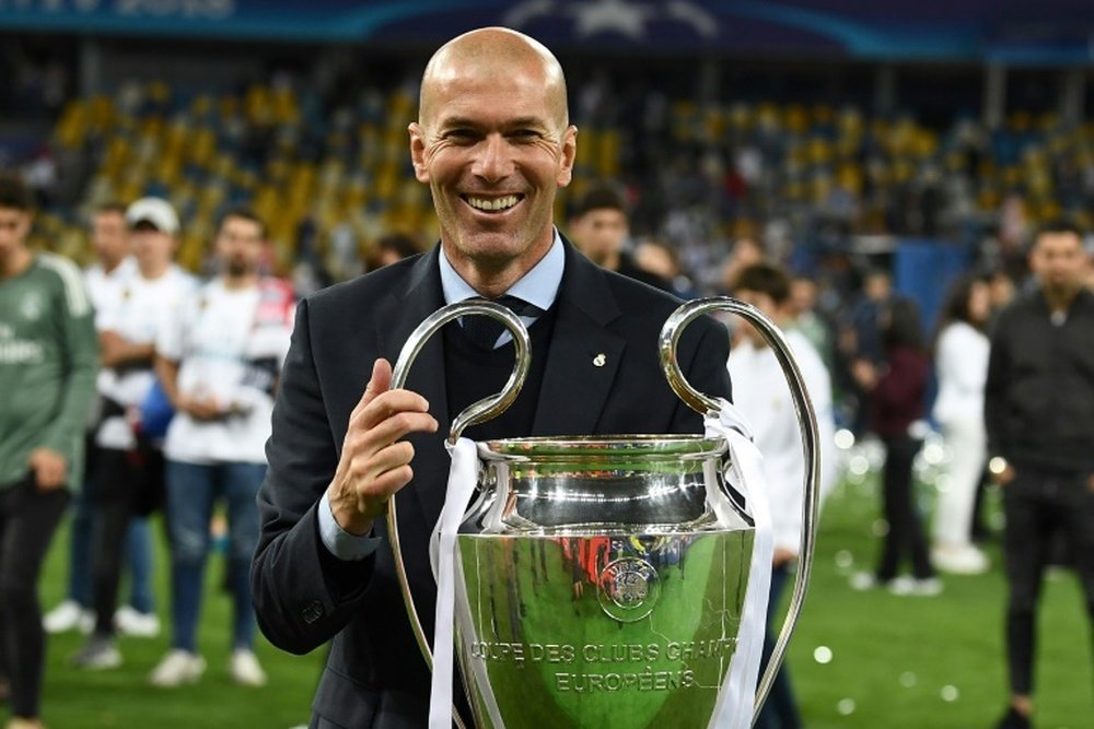Zidane entrou para a história com o título de ontem. AFP