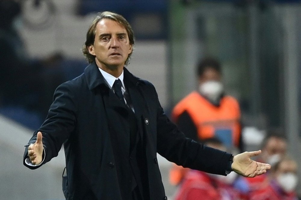 Mancini, une nouvelle fois testé positif, ratera également le match contre la Bosnie. AFP