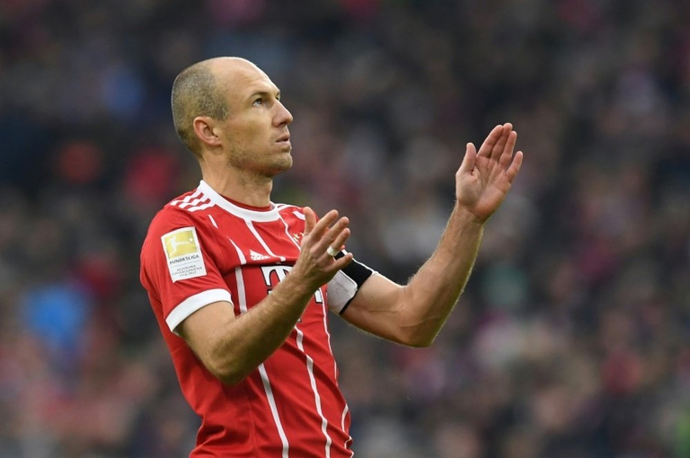 Robben no podrá jugar la vuelta de Champions contra el Besiktas. AFP