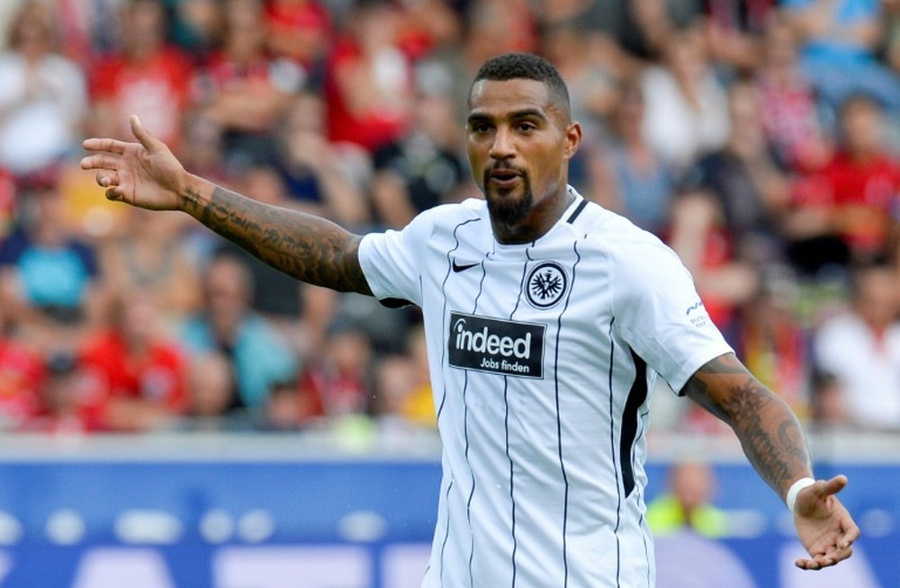 Kevin-Prince Boateng in action for Frankfurt. AFP