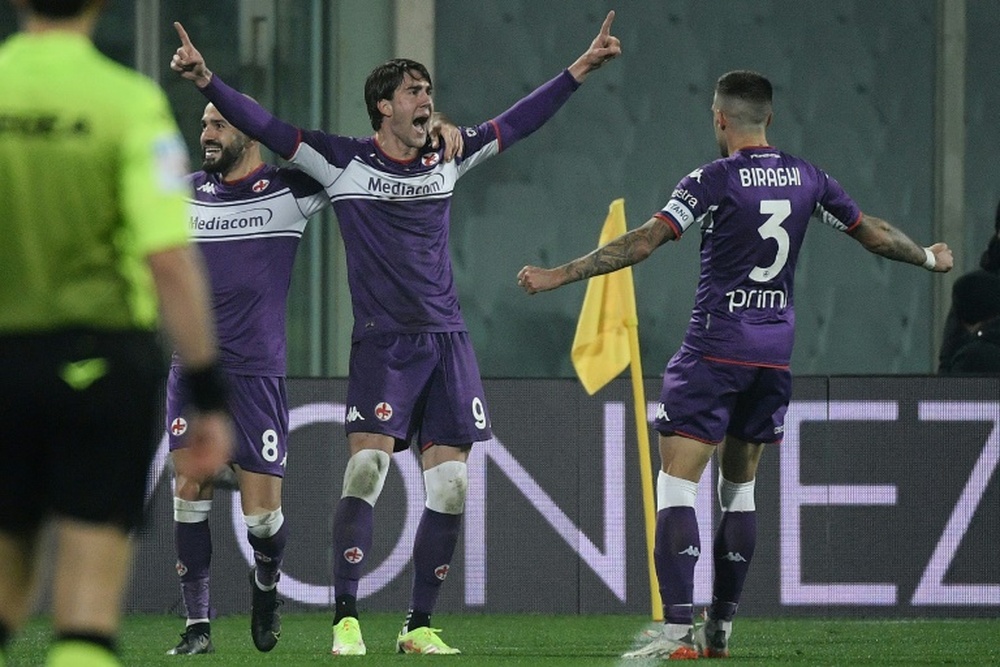 Dusan Vlahovic has joined Ciro Immobile on 10 Serie A goals this season. AFP