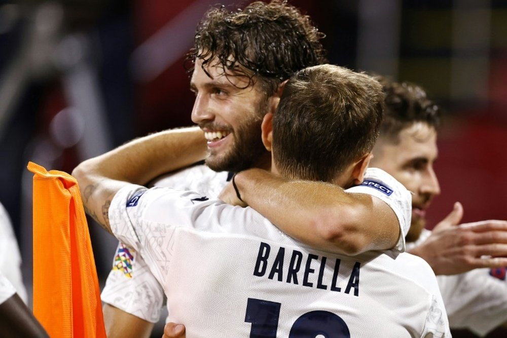Barella regala la vittoria all'Italia. AFP