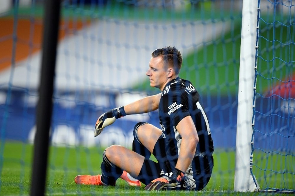 Bernd Leno prêt à partir d'Arsenal en 2022. AFP