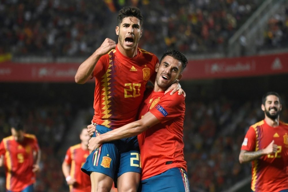 Marco Asensio impressed as Spain beat Croatia 6-0 last time out. AFP