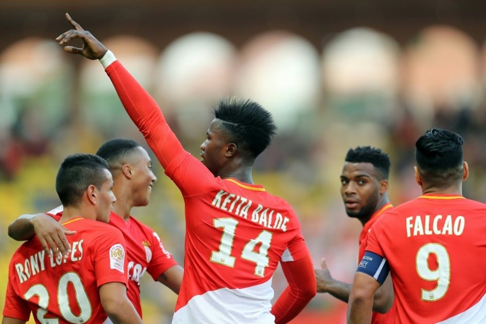 Keita Balde célèbre un but avec son équipe face à Caen. En sera-t-il de même ce soir ? AFP