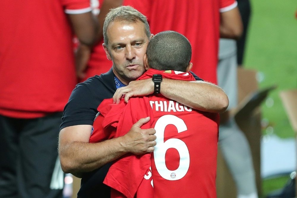 Thiago habló del futuro de Thiago y Alaba. AFP