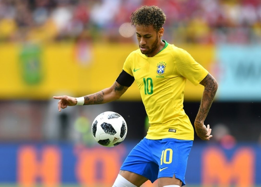 El delantero brasileño está motivadísimo de cara al estreno de Brasil. AFP