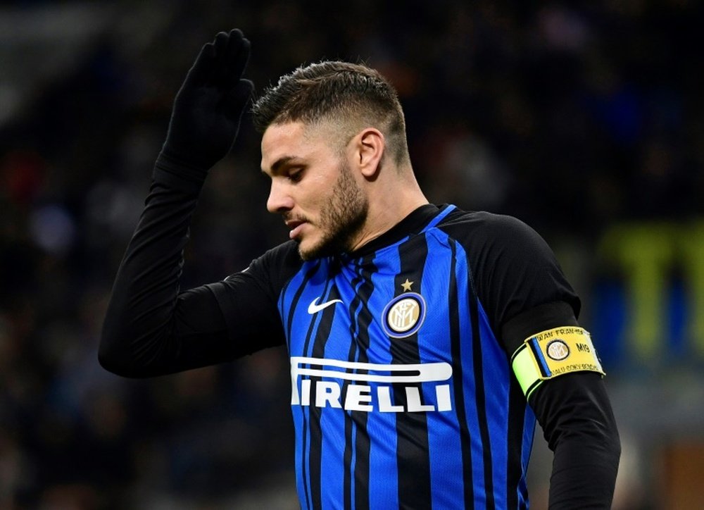 Mauro Icardi podría abandonar el Inter en verano. AFP/Archivo