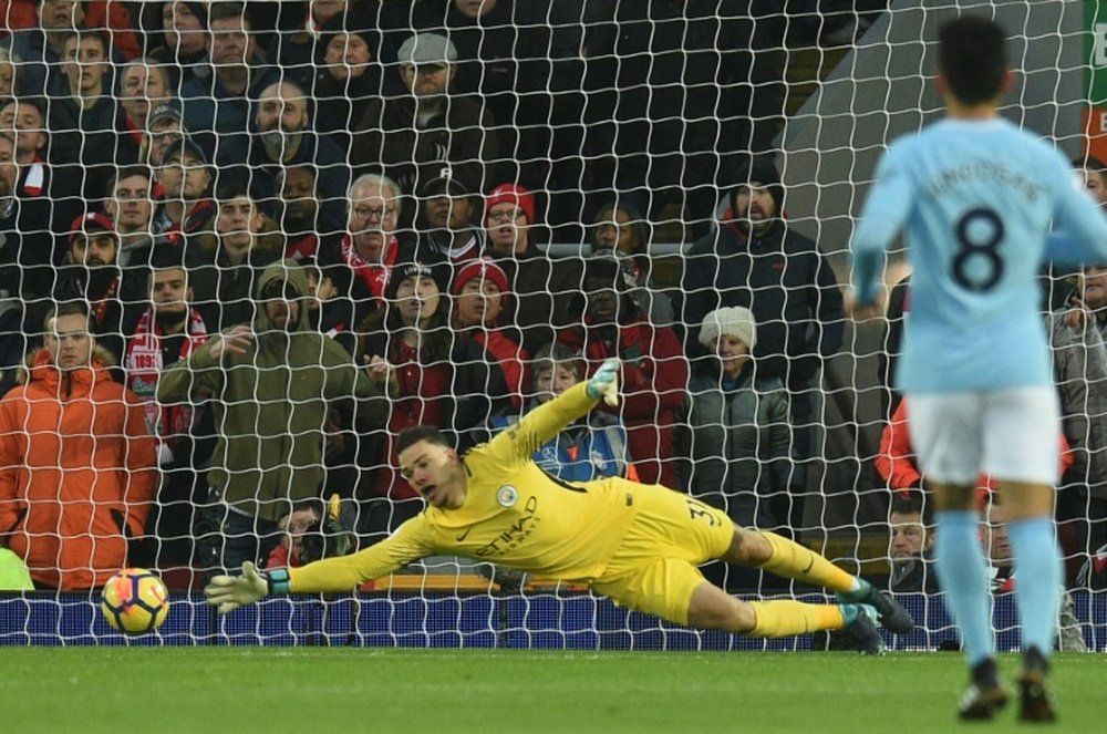 Ederson, um dos melhores para Guardiola. AFP