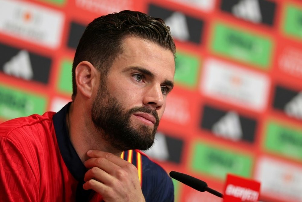 Nacho, en la previa del España-Georgia. AFP