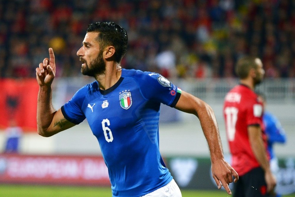 A Itália venceu na visita à Albânia, por 0-1. AFP