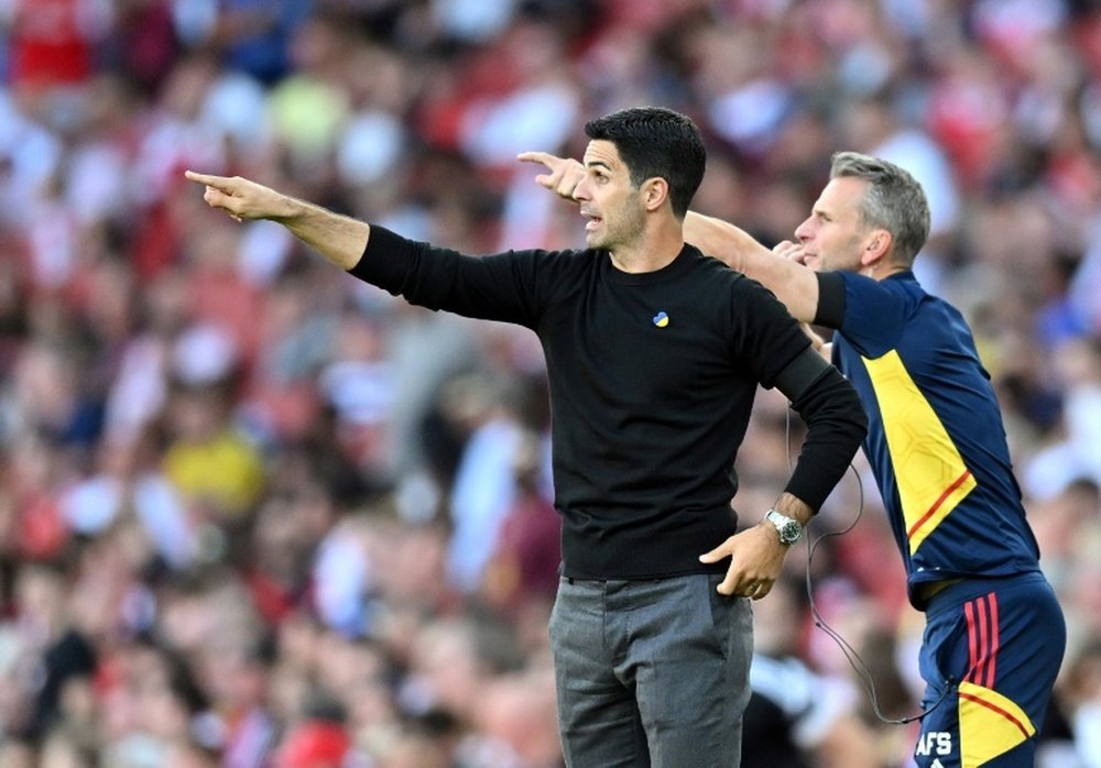 Mikel Arteta's Arsenal began the Europa League with three points. AFP