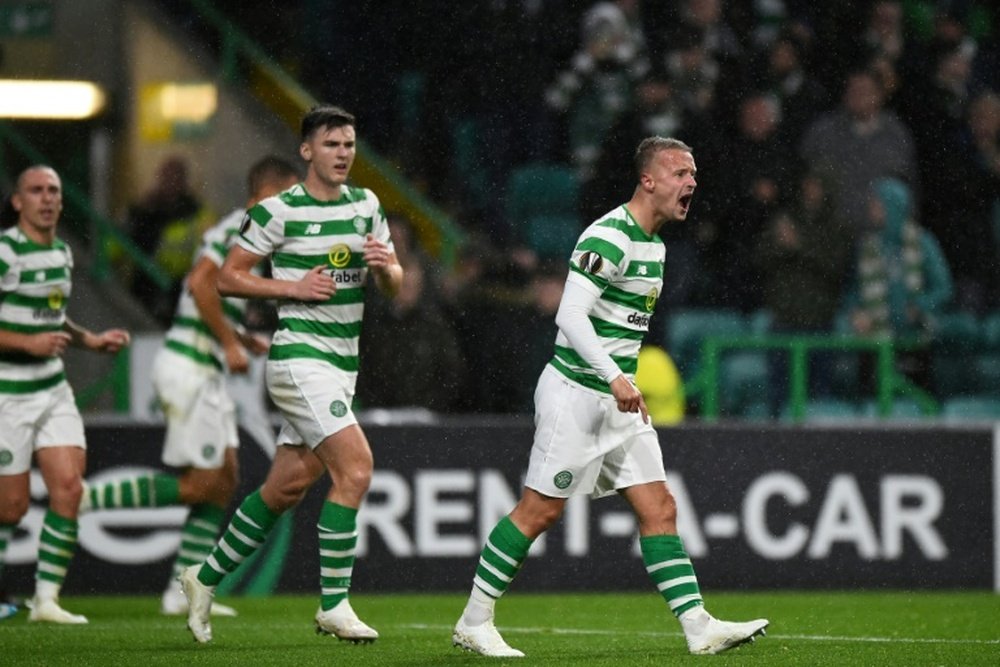 Griffiths pictured in the Europa League. AFP